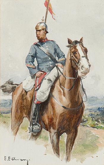 Militar a caballo by 
																	Enrique Estevan