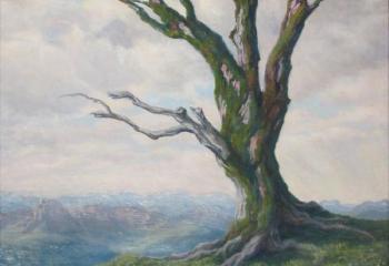 Kahler Baum in Landschaft by 
																	Karl Eyth