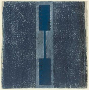 Abstrakte Komposition in Blau- und Grautönen by 
																	Dietmar Fend