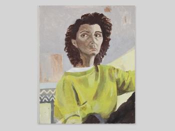 Self-portrait in Green Pullover by 
																			Irene Andessner