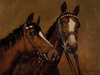 2 Horses` Heads by 
																			Hans Einzinger