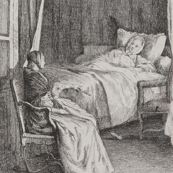Sick Bed Visit by 
																			Jean Claude Richard de Saint-Non