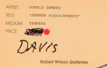 Summer Acquaintance by 
																			Donald W Demers