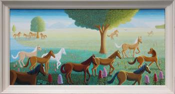 Wild Horses-Mustang by 
																			Joyce Van Tassel Page