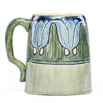 Early mug with tulips by 
																			Harriet C Joor