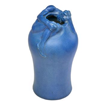 Important, early, and large Despondency vase by 
																			 Van Briggle Pottery
