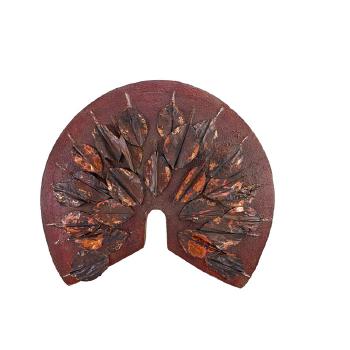 Wall-mounting sculpture with leaves by 
																	Susan Edgerley