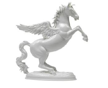'Pegasus', A figure of a winged horse by 
																	 Augarten Porcelain Manufactory