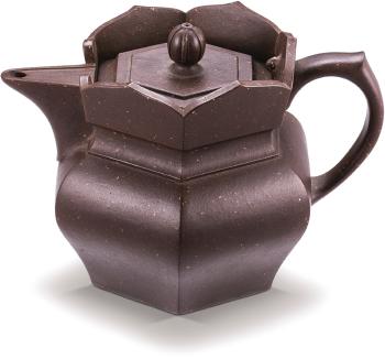 A Monks Cap teapot and cover by 
																	 Zhou Guizhen