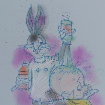 Bugs Bunny and Elmer Fudd by 
																			Dick Duerrstein