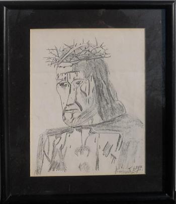 Jesus with Crown of Thorns by 
																	John Wayne Gacy
