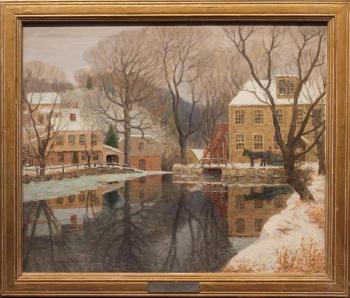 The Mill Pond by 
																			Winfield Scott Clime