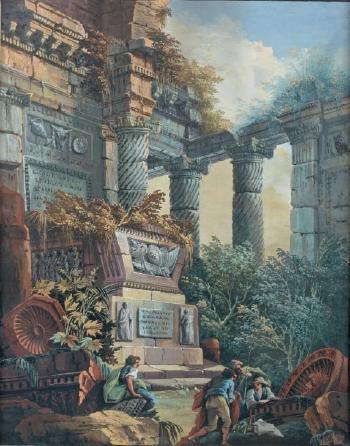 Les ruines animées by 
																			Charles Louis Clerisseau