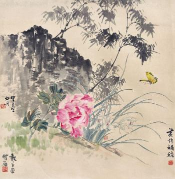 Peony and butterfly by 
																	 Yan Shaoxiang