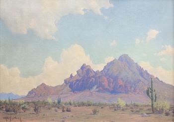 Camelback Mountain, Arizona, desert landscape by 
																			Harry B Wagoner