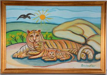 Momma tiger & cub by 
																	Josif Zlatnikov