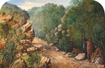 Dassie Kloof - Hunters with Game by 
																	Frederick Timpson l'Ons