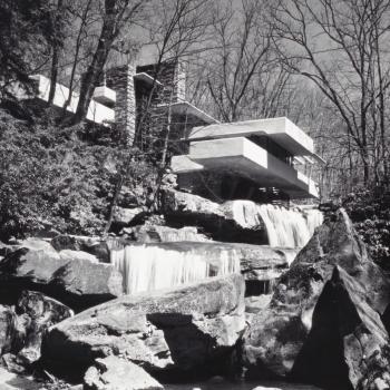 Frank Lloyd Wright: Fallingwater, Bear Run, PA (with Jacques Lipchitz) by 
																			Ezra Stoller