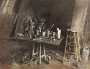 Atelier de peinture by 
																	Jacques Ousson