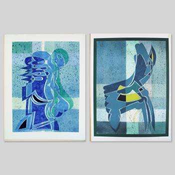 Two Abstract Compositions by 
																			Vladimir Erlebach