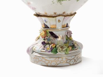 Pair of Potpourri-Vases by 
																			 Saxon Porcelain Factory of Potschappel