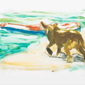 Dog at the Beach by 
																			Eric Fischl