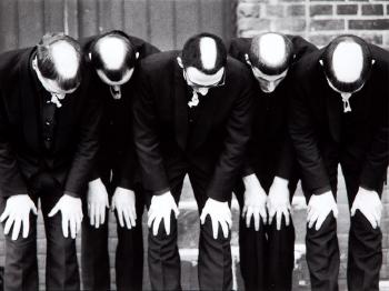 The Monks Bowing by 
																			Gunter Zint