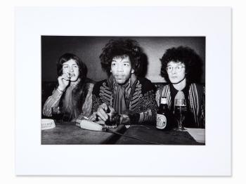 Jimi Hendrix Holding a Press Conference by 
																			Gunter Zint