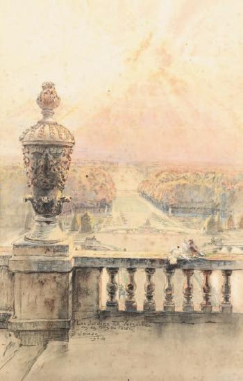 Les jardins de Versailles vus des toits by 
																	Charles Jouas
