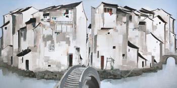 The Zhou Village by 
																	 Wu Guanzhong