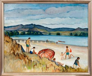 A day at Whangamata by 
																	Adele Younghusband