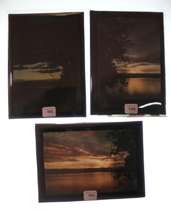 Trois vues de coucher de soleil by 
																	Auguste Lumiere