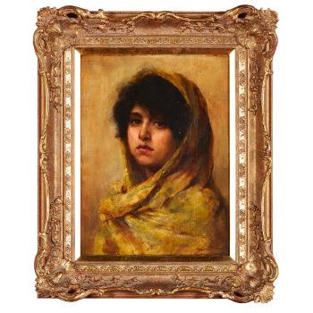 Portrait Of A Lady In A Shawl by 
																	John Milne Purvis