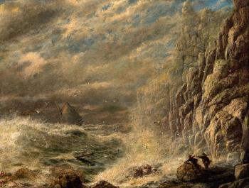 Ship Wreck at the Heads 1891 by 
																	Isaac Walter Jenner