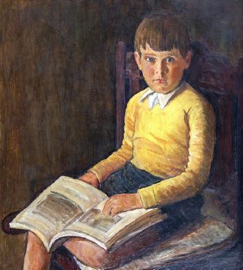 Niño leyendo by 
																	Eugenio Daneri