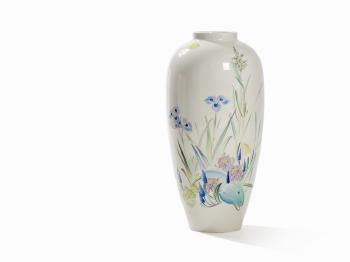 Large Floor Vase Atrium with Marshland Flowers by 
																			Trude Petri Raben