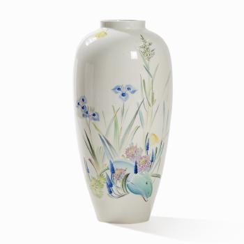 Large Floor Vase Atrium with Marshland Flowers by 
																			Else Mockel