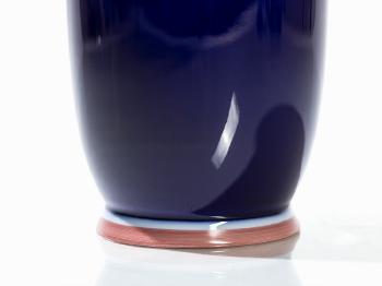 A Cobalt Blue Grounded Vase with Doves by 
																			Siegmund Schutz