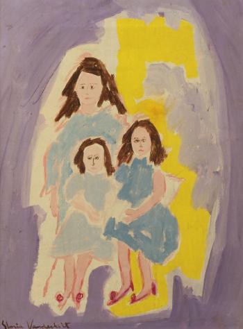 Sisters in blue by 
																	Gloria Vanderbilt