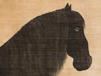 Scroll Painting of a Horse by 
																			 Lang Shining