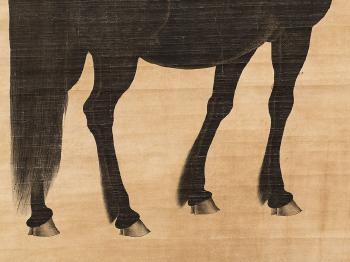 Scroll Painting of a Horse by 
																			 Lang Shining