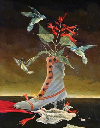 Shoe and Birds by 
																	Baruch Elron