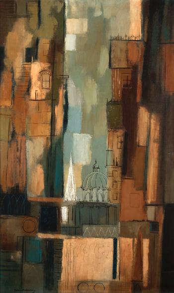 Abstract city scene by 
																			Darwin Musselman