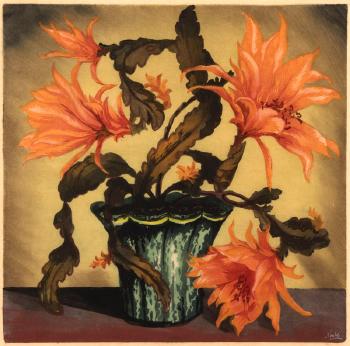 Still life with tiger lillies by 
																			Hugo Noske
