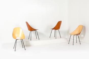Quattro sedie mod. Medea by 
																	 Tagliabue Co.