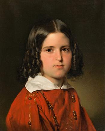 Portrait of a boy by 
																	Franz Eybl