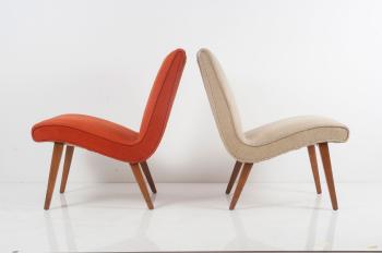 Two Vostra easy chairs by 
																			 Walter Knoll & Co