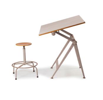 Reply drawing desk with stool by 
																	 Ahrend