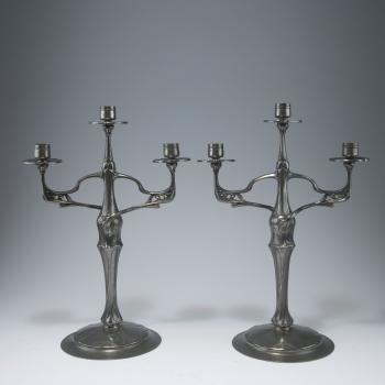 Two candelabra by 
																			 Osiris - Walter Scherf & Co