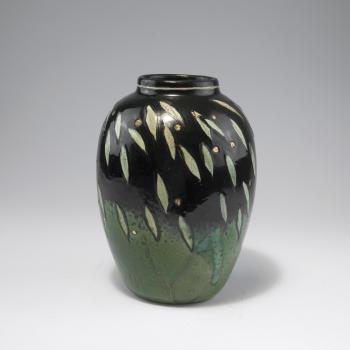 Gold-Mosaik vase by 
																			Max Laeuger